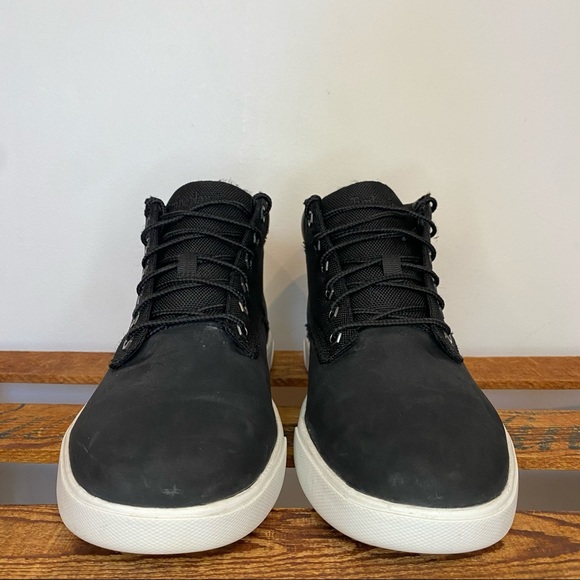Timberland Davis Square Black Leather Chukka Boots Men’s 8.5 - Picture 2 of 12